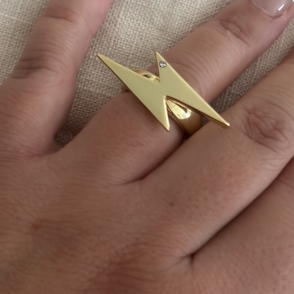 Arielle collection gold lightning bolt ring - Picture 5 of 5